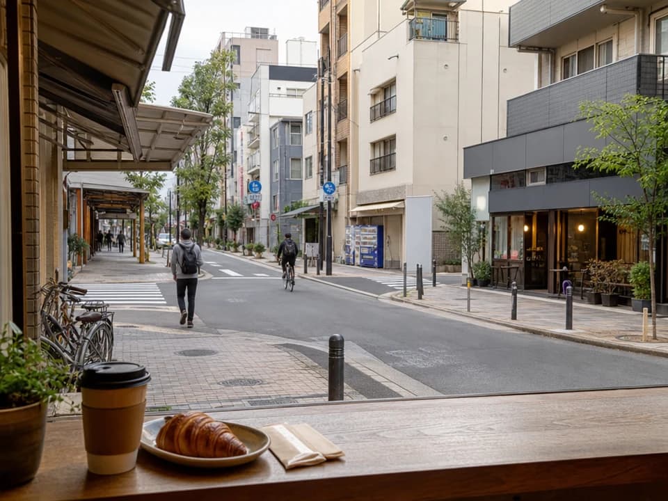 名古屋清晨街区气氛
