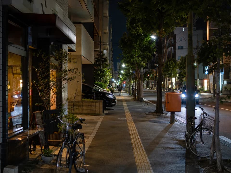 札幌晚间散步与街区灯光