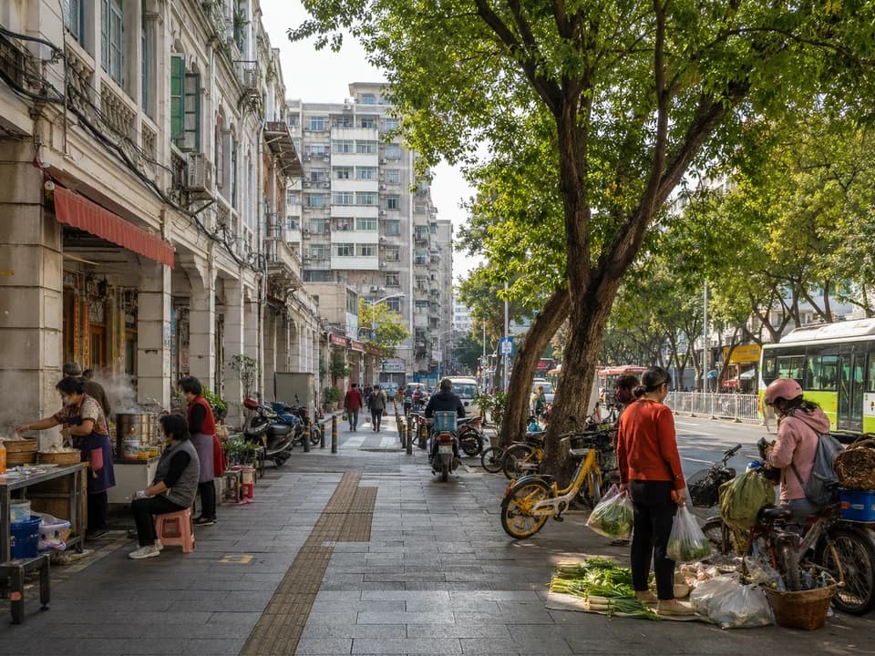 厦门清晨街区气氛